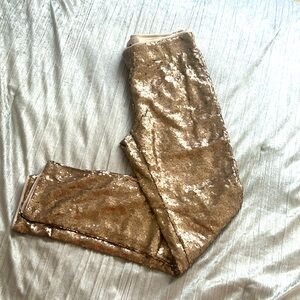 Gold sequin leggings
